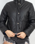 Mock Neck Quilted Jacket