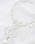 Pearl Swirl Metal Necklace