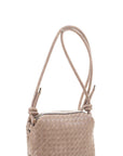 Braid Texture Zipper Crossbody Bag