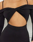 Open Shoulder Cutout Detail Jumpsuit