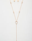 Heart Y Shape Metal Necklace