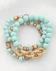 Circle Link Beaded Bracelet Set