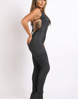 Cargo pocket halter jumpsuit