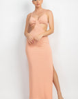 Cutouts Side Slit Maxi Dress