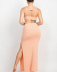 Cutouts Side Slit Maxi Dress