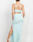 Cutouts Side Slit Maxi Dress