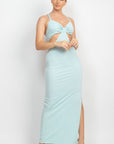 Cutouts Side Slit Maxi Dress