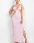 Cutouts Side Slit Maxi Dress