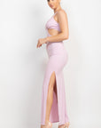 Cutouts Side Slit Maxi Dress