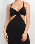 Cutouts Side Slit Maxi Dress