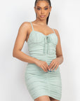 Front Ruched Mini Dress