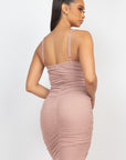 Front Ruched Mini Dress