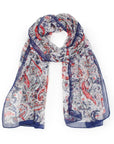 Paisley Print Chiffon Scarf