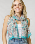 Paisley Print Chiffon Scarf
