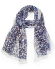 Flower Print Chiffon Scarf