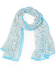 Flower Print Chiffon Scarf