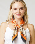 Elephant Paisley Print Satin Scarf