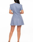 Houndstooth Chain-belt Dress