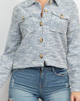 Plaid Button-down Tweed Jacket