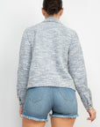 Plaid Button-down Tweed Jacket