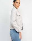 Plaid Button-down Tweed Jacket