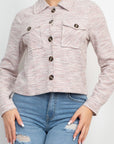 Plaid Button-down Tweed Jacket