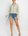 Plaid Button-down Tweed Jacket