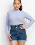 Mock Neck Long Sleeve Top