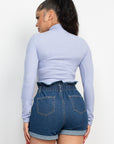 Mock Neck Long Sleeve Top
