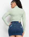 Mock Neck Long Sleeve Top