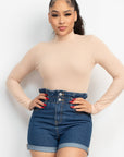 Mock Neck Long Sleeve Top