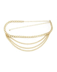 Metal Multi Chain Layered Bally Chain Belt