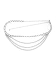 Metal Multi Chain Layered Bally Chain Belt