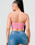 Luxe super stretch mesh layered corset bustier
