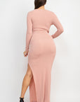 Side Slit Bodycon Maxi Dress
