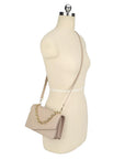Smooth Plain Chain Link Crossbody Bag