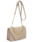 Smooth Plain Chain Link Crossbody Bag