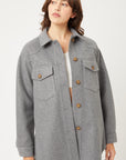 Jq Fleece Oversized Shacket