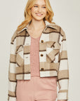 Yarn Dyed Plaid Button Up Jacket