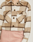 Yarn Dyed Plaid Button Up Jacket