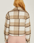 Yarn Dyed Plaid Button Up Jacket