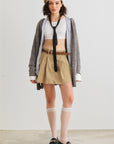 Knit Two Pocket Long Sleeve Open Front Cardigan