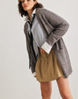 Knit Two Pocket Long Sleeve Open Front Cardigan