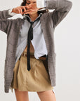 Knit Two Pocket Long Sleeve Open Front Cardigan