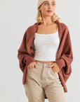 Batwing Sleeve Open Front Cardigan
