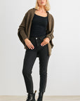 Batwing Sleeve Open Front Cardigan