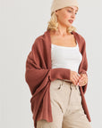 Batwing Sleeve Open Front Cardigan