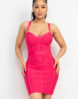 Sweetheart Wide Strap Bandage Dress