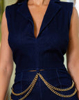 Denim Stretch Fashion Jumpsuit