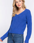 Dolman Slv Strappy Open Back Sweater